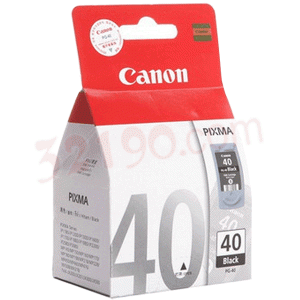 Canon佳能PG-40BK黑色原装墨盒(355页,适用iP1180/1880/1980/2580/2680/MP145/198/228/476/308/318 FAX-JX200/201/210P/510P/IP1600)