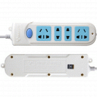 公牛GN-607单排四联插座(10A,2500W,两个2孔两个3孔)