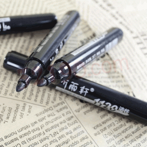 听雨轩1120单头油性记号笔 可加墨水快干大头笔 快递物流箱头笔 特价！