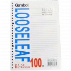 Gambol渡边LL0101 B5 26孔100页活页内芯本子本子