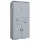 宏祎YZ-Y008中三斗上铁移门分体文件柜(H1800W900D400mm)