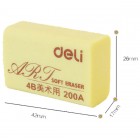 deli得力7540 4B 200A美术用橡皮擦(2块/袋超市装)