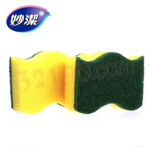 妙洁MHSC2 C型海绵百洁布（2P装,一般厨具用）