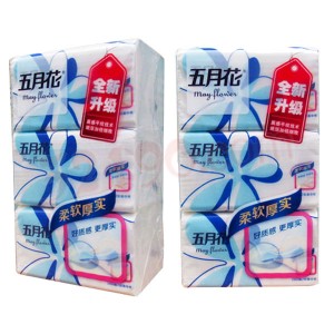五月花A198300简装2层抽纸(180+20抽,3包/提)