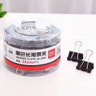 deli得力8564 25mm筒装黑色长尾夹 48只/筒